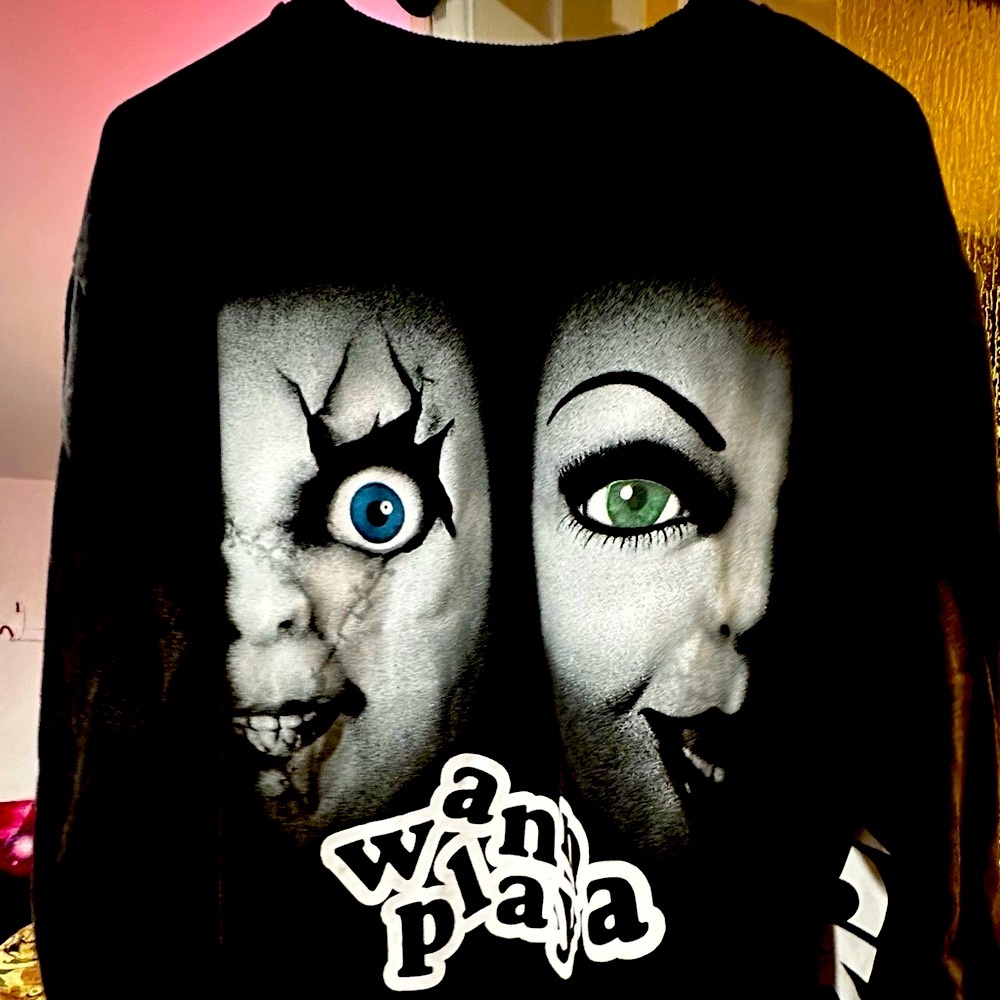 NEW! Bride Of Chucky Happy Couple Mens Crewneck Sweatshirt Black!